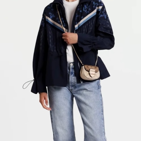 Coach Morgan Card Case On A Chain In Blocked Signature Canvas - Picture 9 of 10